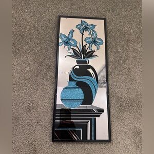 ⭐️ Vintage Blue Framed Mirror Art